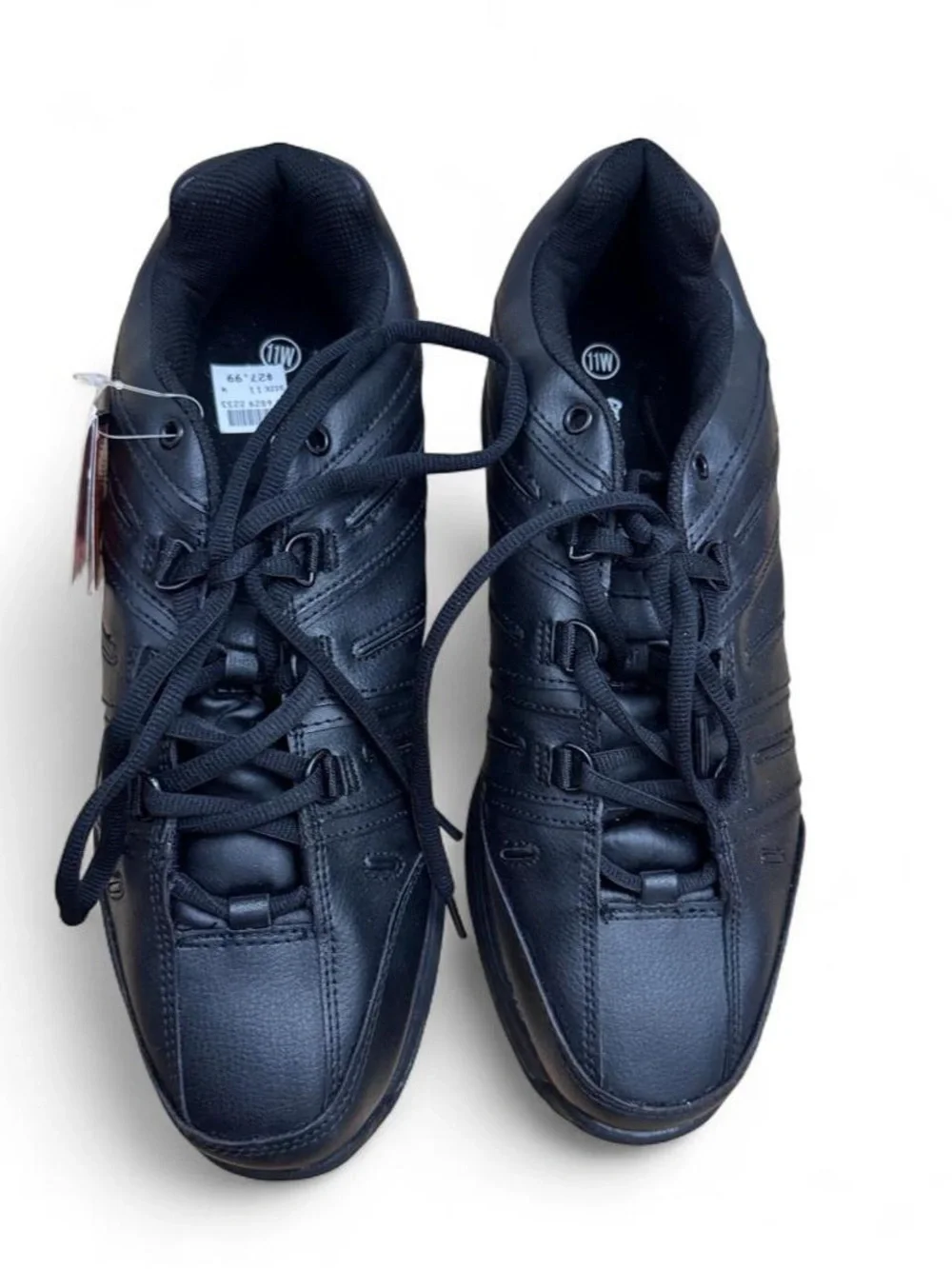 Men's Wide Width Black Work Sneakers